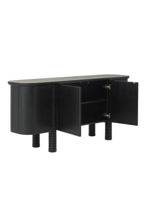   Modern European furniture - Black Oak 4-Door Sideboard - www.oroa.com | Oroa.com