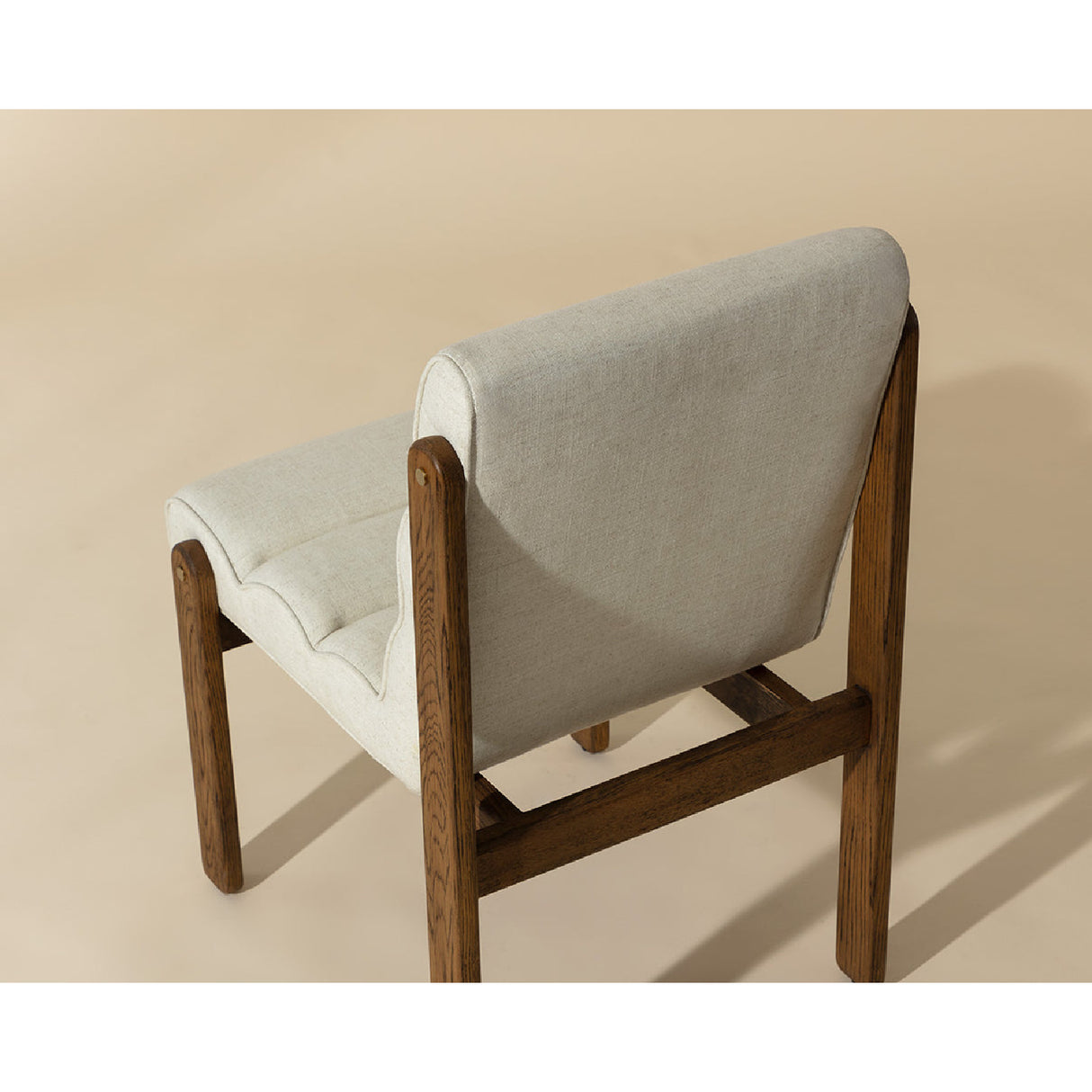   Modern European furniture - Channeled White Fabric Dining Chair - www.oroa.com | Oroa.com