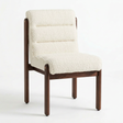 Channeled White Fabric Dining Chair by Splendido Bertie