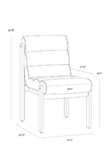 Modern European furniture - Channeled White Fabric Dining Chair - www.oroa.com