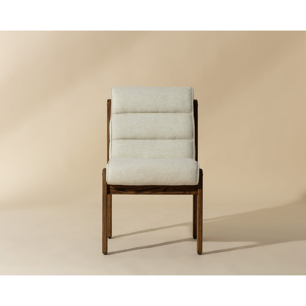   Modern European furniture - Channeled White Fabric Dining Chair - www.oroa.com | Oroa.com