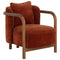 Modern European furniture - Curved Wood Frame Lounge Chair - www.oroa.com