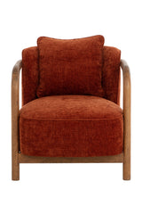 Modern European furniture - Curved Wood Frame Lounge Chair - www.oroa.com