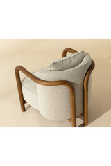 Modern European furniture - Curved Wood Frame Lounge Chair - www.oroa.com