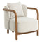 Modern European furniture - Curved Wood Frame Lounge Chair - www.oroa.com