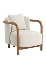 Modern European furniture - Curved Wood Frame Lounge Chair - www.oroa.com
