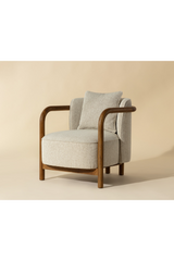 Modern European furniture - Curved Wood Frame Lounge Chair - www.oroa.com
