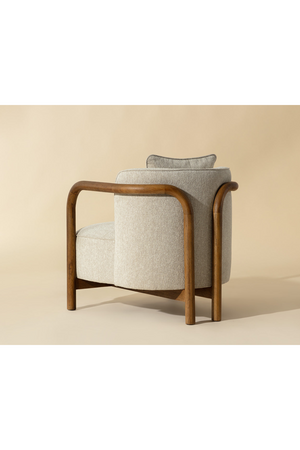 Curved Wood Frame Lounge Chair | Splendido Beatrice