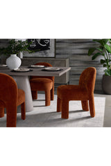 Modern European furniture - Ribbed Fabric Dining Chair - www.oroa.com