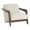 Modern European furniture - Brown Oak Framed Lounge Chair - www.oroa.com