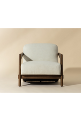 Modern European furniture - Brown Oak Framed Lounge Chair - www.oroa.com