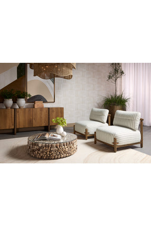 Modern European furniture - Stripe Pattern Lounge Chair - www.oroa.com