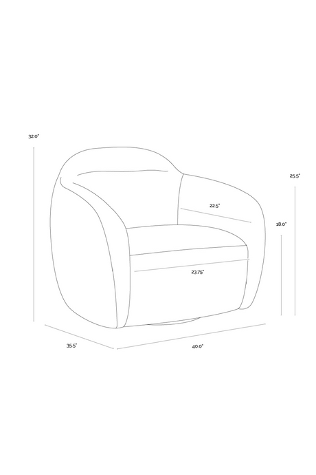 Modern European furniture - Modern Swivel Lounge Chair - www.oroa.com