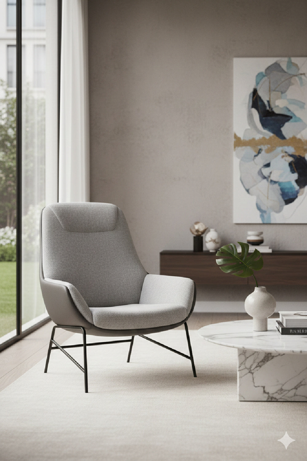 Leather Exterior Lounge Chair | Splendido Lucier | Oroa.com