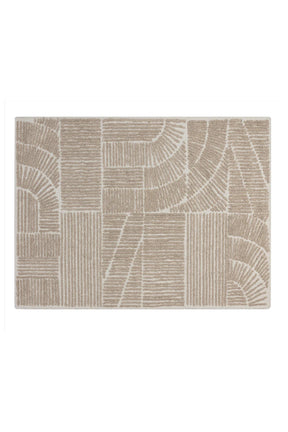 Taupe Wool-Viscose Area Rug by Splendido Corinthia