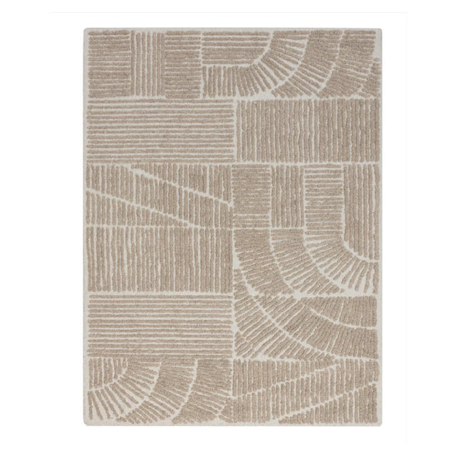 Taupe Wool-Viscose Area Rug by Splendido Corinthia – OROA