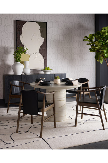 Oak Black Leather Dining Chair | Splendido Aran | Oroa.com