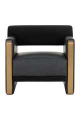 Modern European furniture - Black Bolster-Back Lounge Chair - www.oroa.com