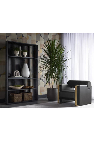 Modern European furniture - Black Bolster-Back Lounge Chair - www.oroa.com