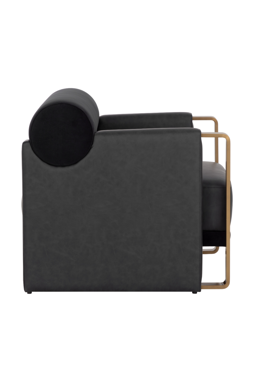 Black Bolster-Back Lounge Chair | Splendido Edgar | Oroa.com