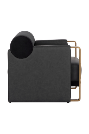 Black Bolster-Back Lounge Chair | Splendido Edgar | Oroa.com