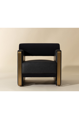 Modern European furniture - Black Bolster-Back Lounge Chair - www.oroa.com