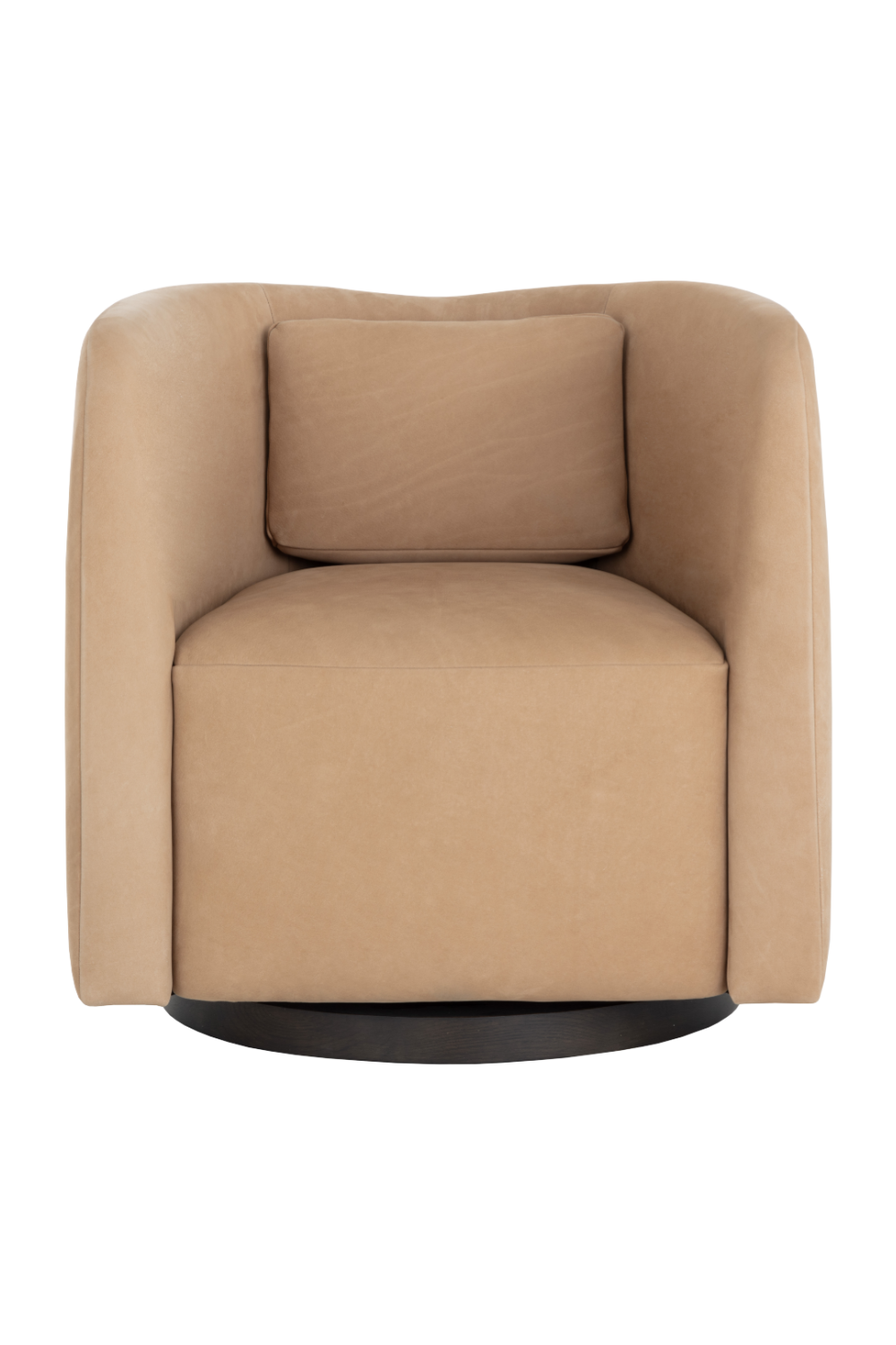 Nubuck Leather Swivel Lounge Chair | Splendido Emilie