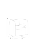 Modern European furniture - Nubuck Leather Swivel Lounge Chair - www.oroa.com