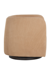 Modern European furniture - Nubuck Leather Swivel Lounge Chair - www.oroa.com