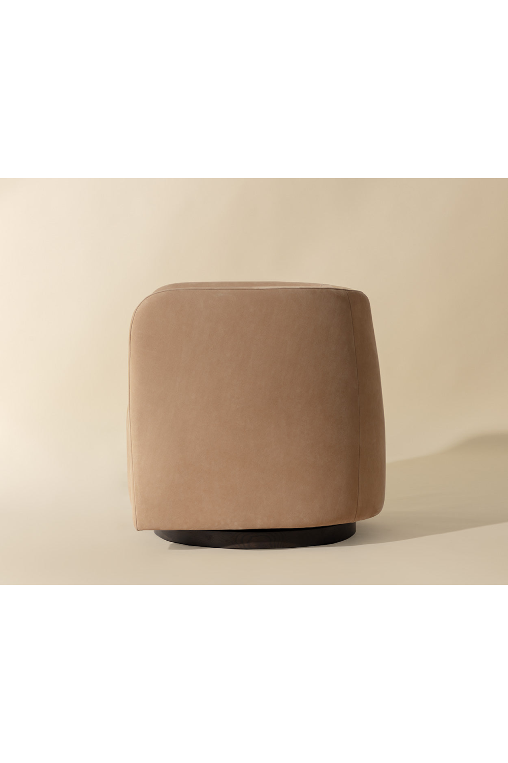 Nubuck Leather Swivel Lounge Chair | Splendido Emilie