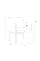 Bronze Legged Dining Armchair Modern European furniture - www.oroa.com
