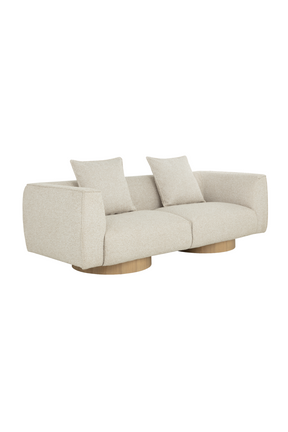 Round Oak Base Sofa by Splendido Mattis
