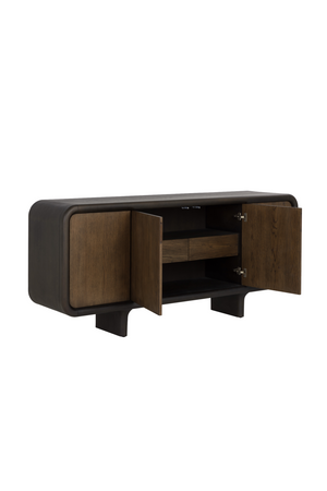Modern European furniture - Brown Oak 4-Door Sideboard - www.oroa.com