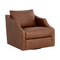 Modern European furniture - Leather Sloped-Arm Swivel Lounge Chair - www.oroa.com