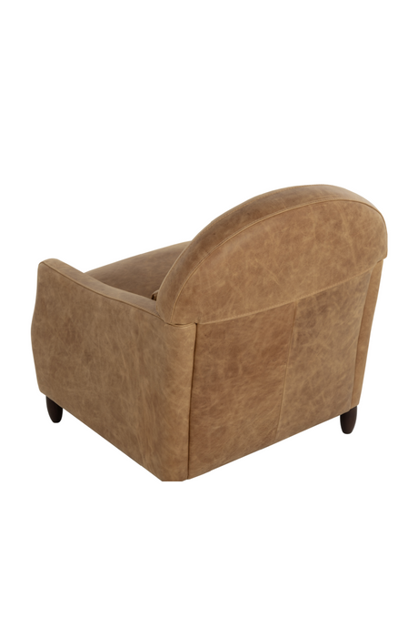 Modern European furniture - Brown Italian Leather Lounge Chair - www.oroa.com