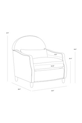 Modern European furniture - Brown Italian Leather Lounge Chair - www.oroa.com