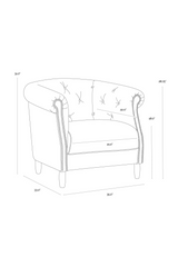 Modern European furniture - Leather Chesterfield Lounge Chair - www.oroa.com