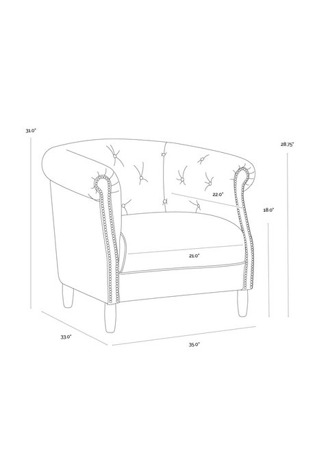 Modern European furniture - Leather Chesterfield Lounge Chair - www.oroa.com