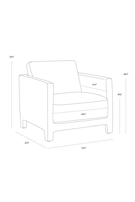 Modern European furniture - Bovine Leather Lounge Chair - www.oroa.com