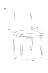Modern European furniture - Rustic Oak Base Dining Chairs (2) - www.oroa.com