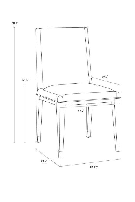 Modern European furniture - Rustic Oak Base Dining Chairs (2) - www.oroa.com