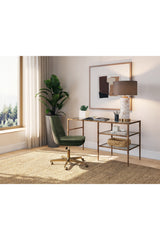 Modern European furniture - Matte Gold Base Office Chair - www.oroa.com