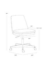 Modern European furniture - Matte Gold Base Office Chair - www.oroa.com