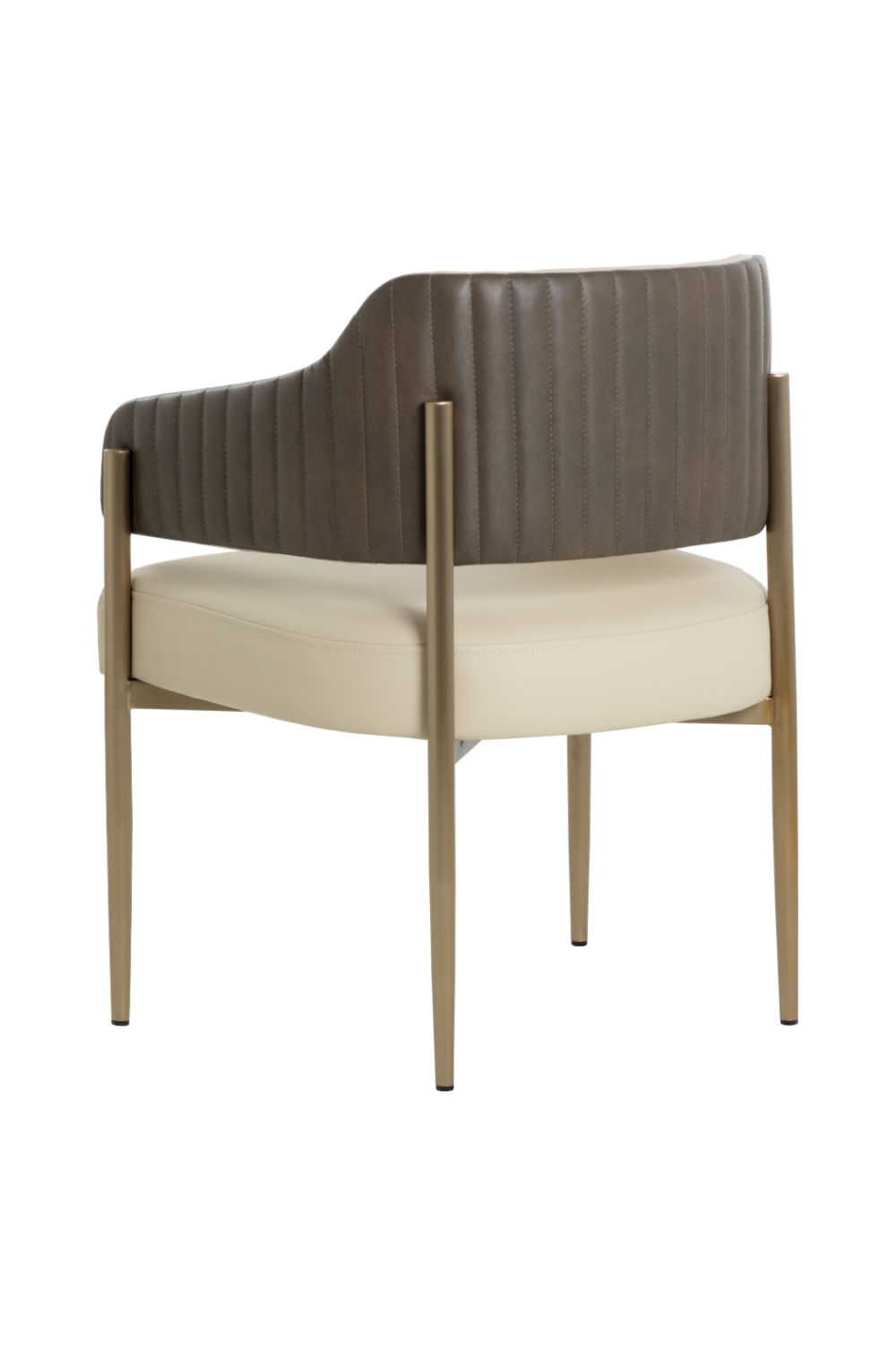 Cream Leather Dining Armchair | Splendido Tova