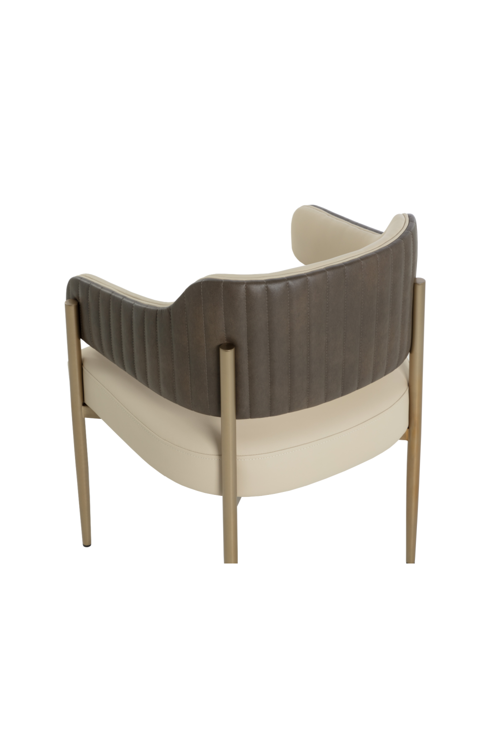 Cream Leather Dining Armchair | Splendido Tova