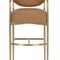 Modern European furniture - Gold Framed Leather-Look Bar Stool - www.oroa.com