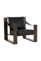 Modern European furniture - Leather Strapped Lounge Chair - www.oroa.com
