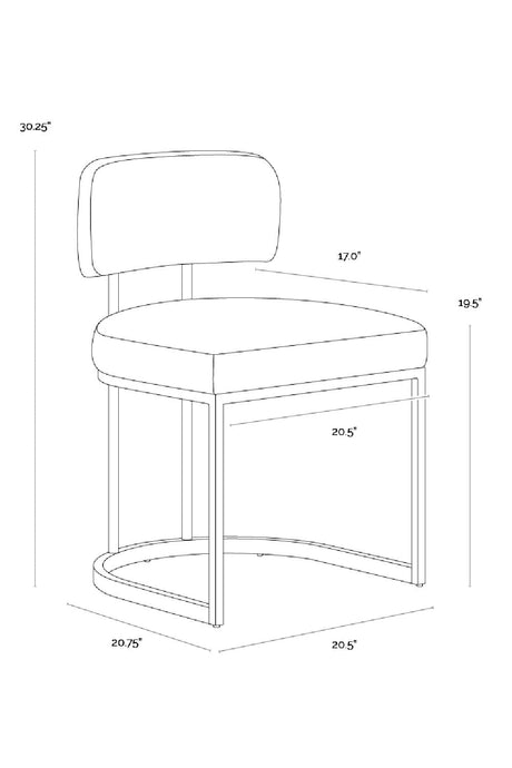 Modern European furniture - Two-Toned Cantilevered Dining Chair - www.oroa.com
