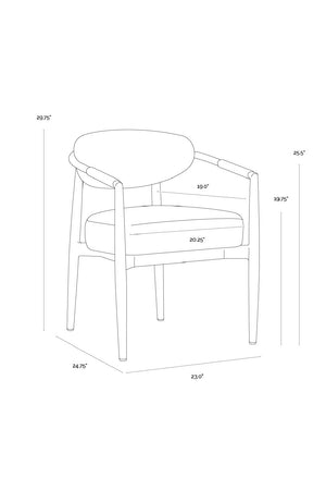 Sleek Indoor/Outdoor Wicker-Wrapped Dining Armchair | Splendido Marita | Oroa.com