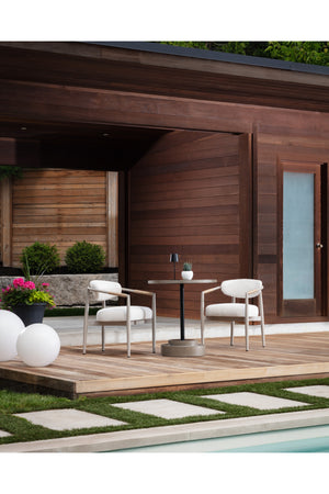 Sleek Indoor/Outdoor Wicker-Wrapped Dining Armchair | Splendido Marita | Oroa.com